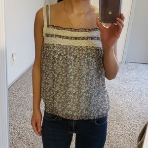 American Eagle Floral lace camisole.